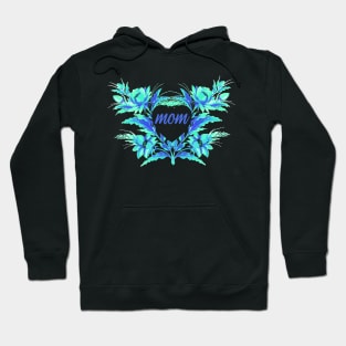 Floral mom, Forget Me Not Flower Wreath Hoodie